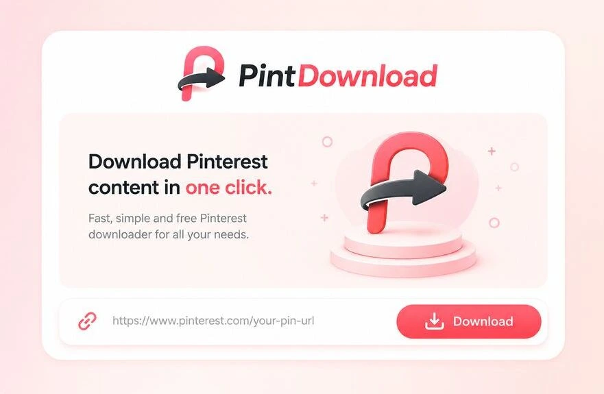 Paste the Pinterest URL into PintDownload